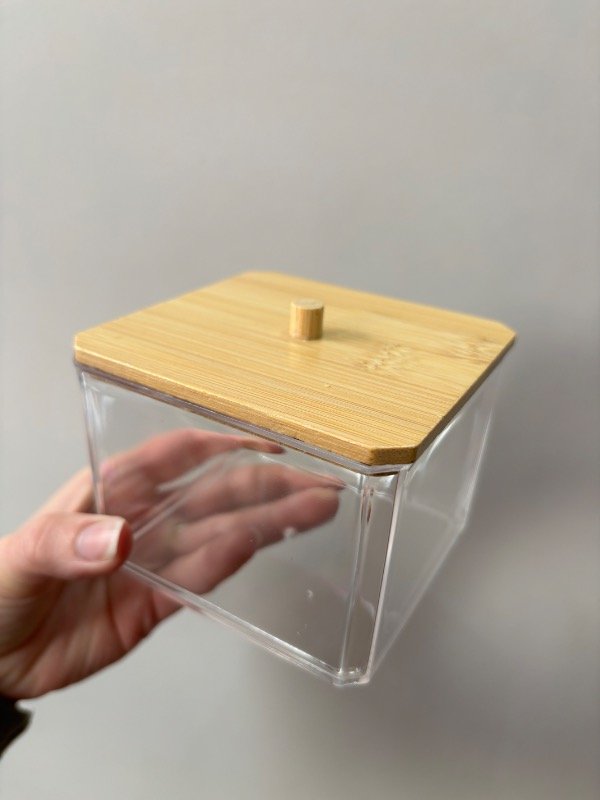 Producto - Porta Hisopos Cuadrado Bambu - 1