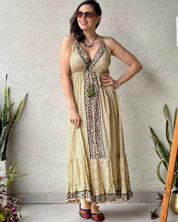 Producto - Solero Volados Algodón Verde L XL