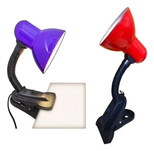 Producto - Lampara Broche Pinza Velador Escritorio Mesa Luz Flexible