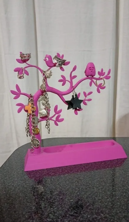 Producto - Árbol Porta Anillos Aritos Cadenitas Alhajas Bijiouterie 3d