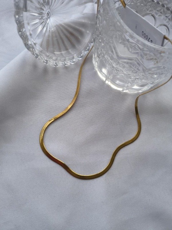 Producto - Cadena snake acero dorado
