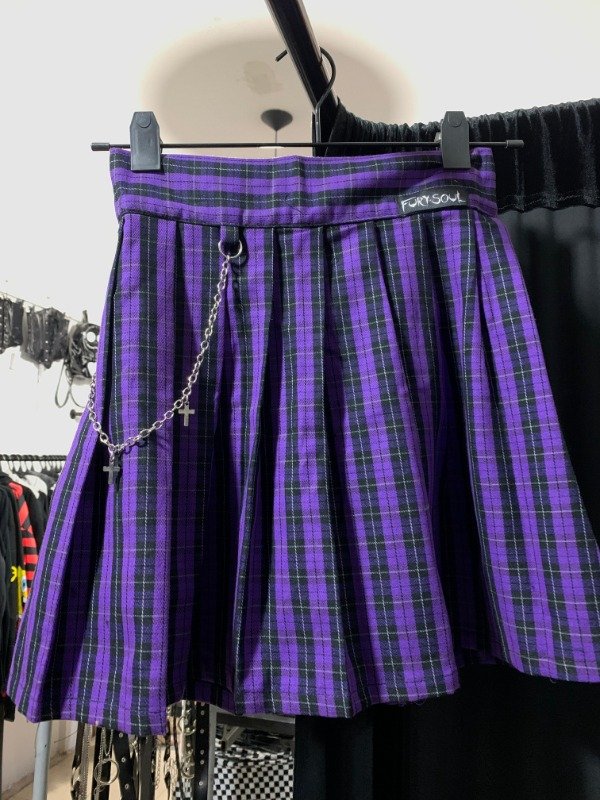 Producto - Falda Escocesa Violeta Fury Soul
