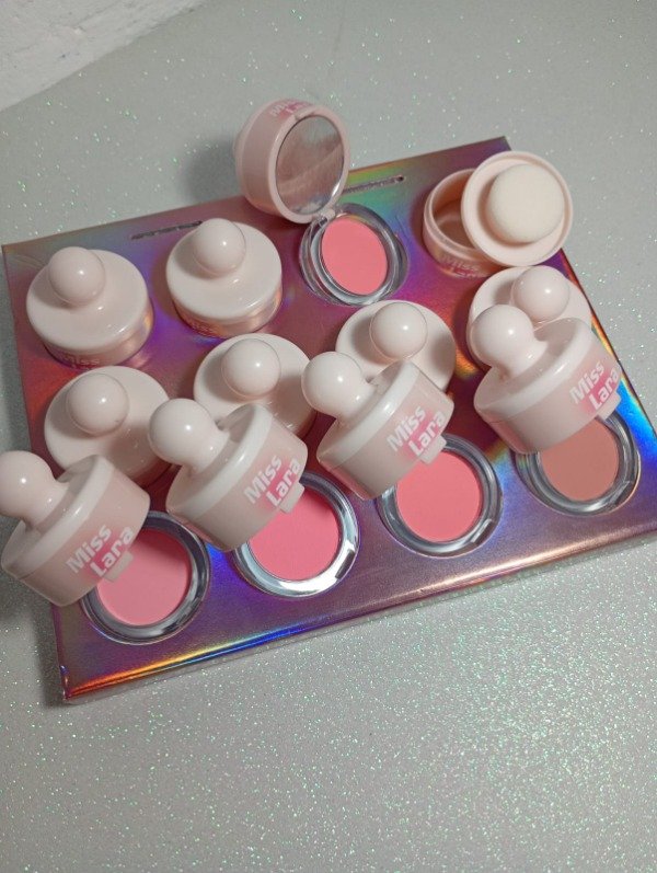 Producto - Rubor en polvo con esponja y espejo Miss lara