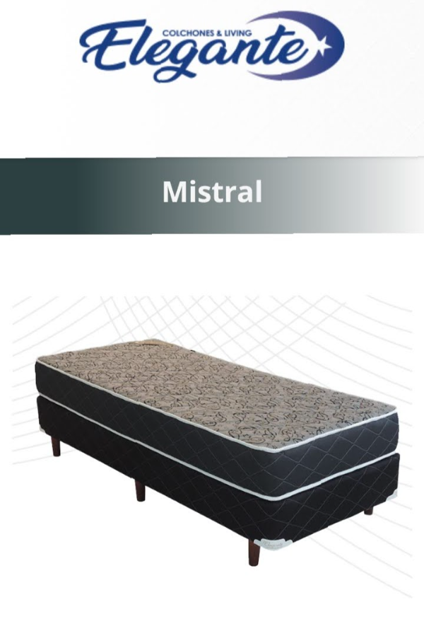 Producto - Colchón Mistral. 20cm de alto. 23kg/Densidad. Hasta 75kg por persona.