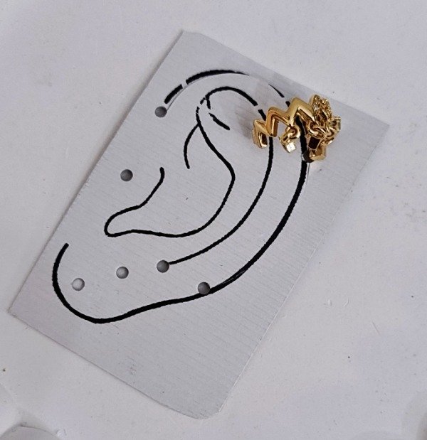 Producto - Cuff Acero Dorado Eslabones Redondos