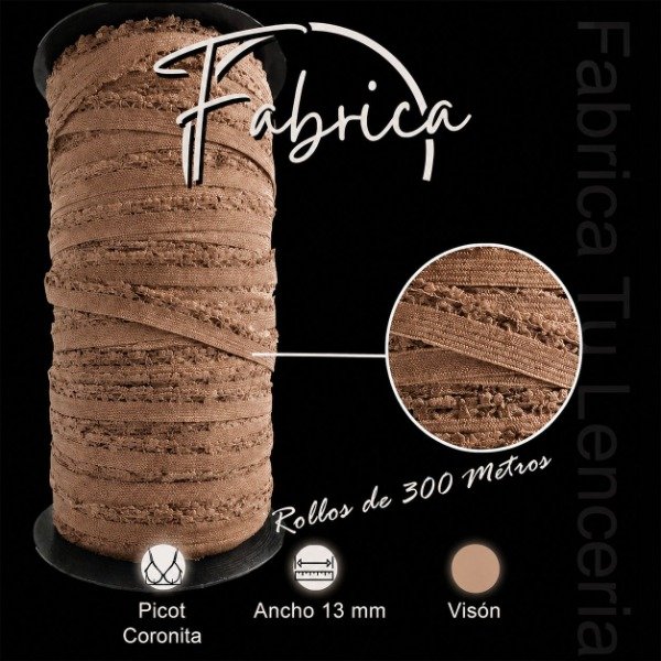 Producto - Picot coronita Visón 13mm Elacín (rollo)