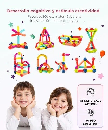 Producto - Juego De Construcción Gadnic 100 Piezas Magnéticas - 0