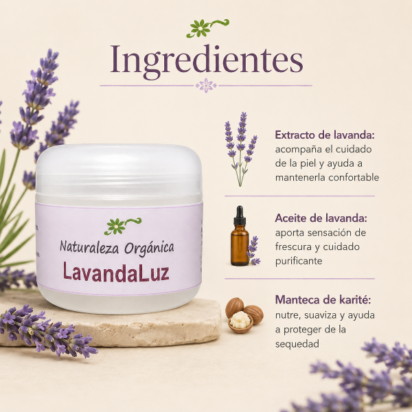 Producto - Crema LavandaLuz - Cicatrizante y Antiséptica Natural para tu Piel - 2