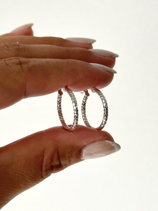 Producto - Argollitas facetadas 1.8 cm (PAR)