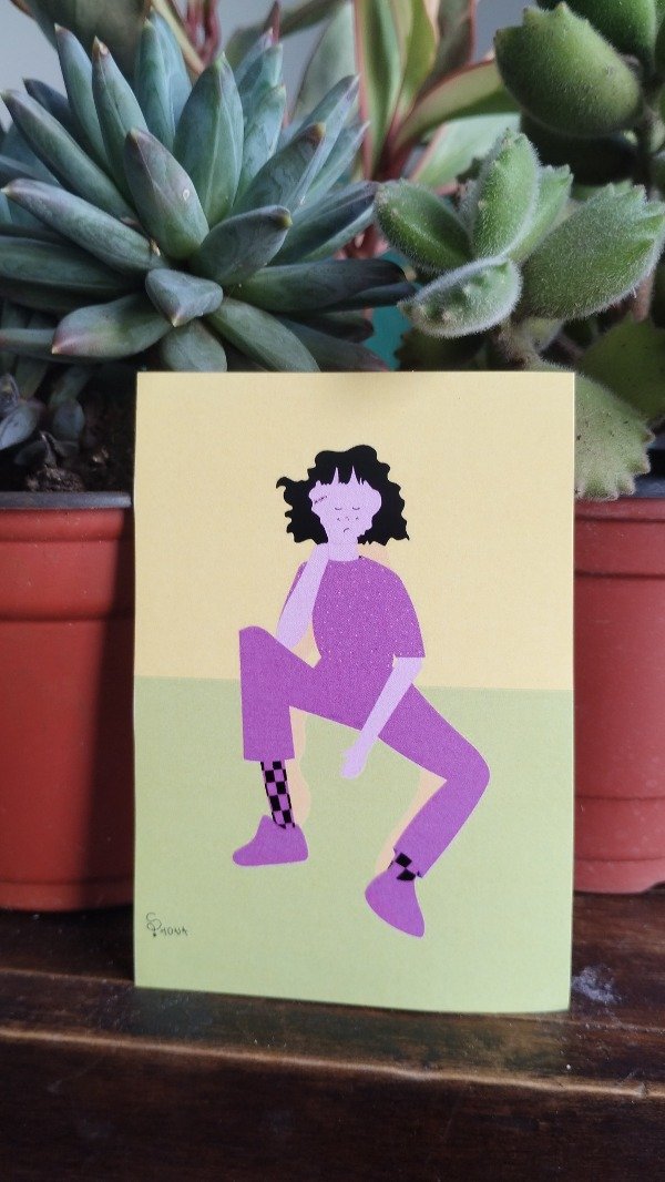 Producto - Sticker grande "Pensativa"