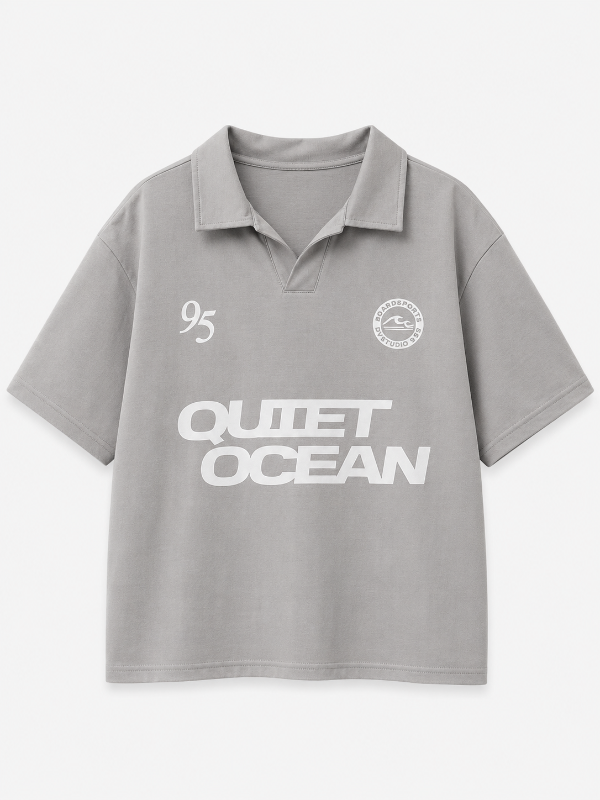 Producto - Chomba Overzise Ocean Gris