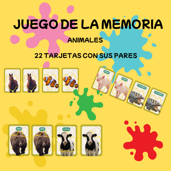 Producto - Juego de la memoria ANIMALES