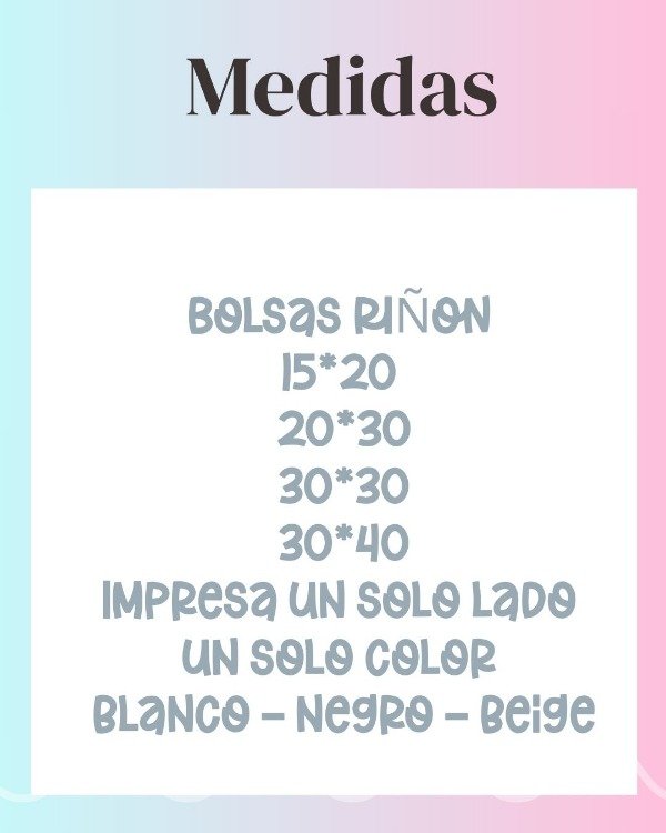 Producto - Kit Esencial 3 - Bolsas de Friselina Asas + Riñon y tags - 3