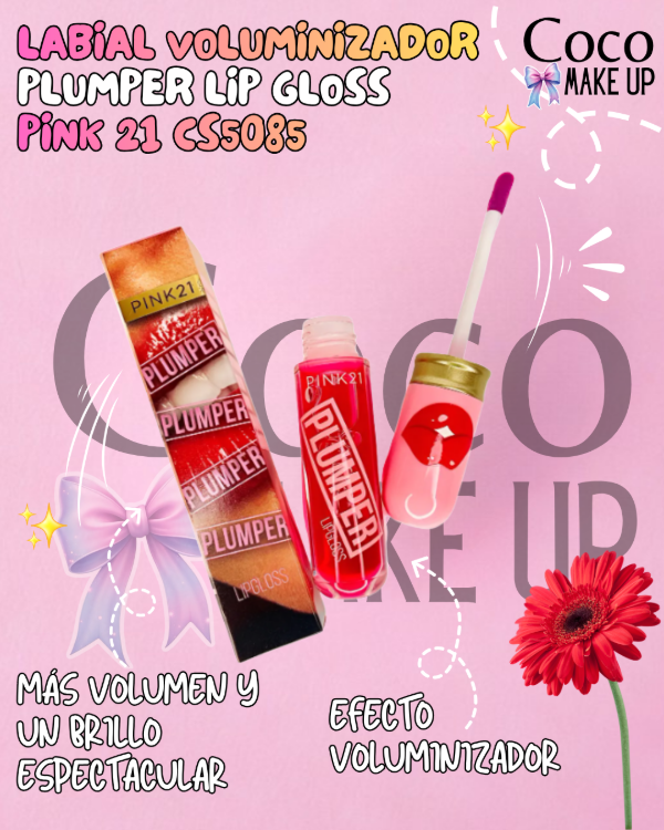Producto - LABIAL VOLUMINIZADOR PLUMPER LIP GLOSS - PINK 21 - CS5085