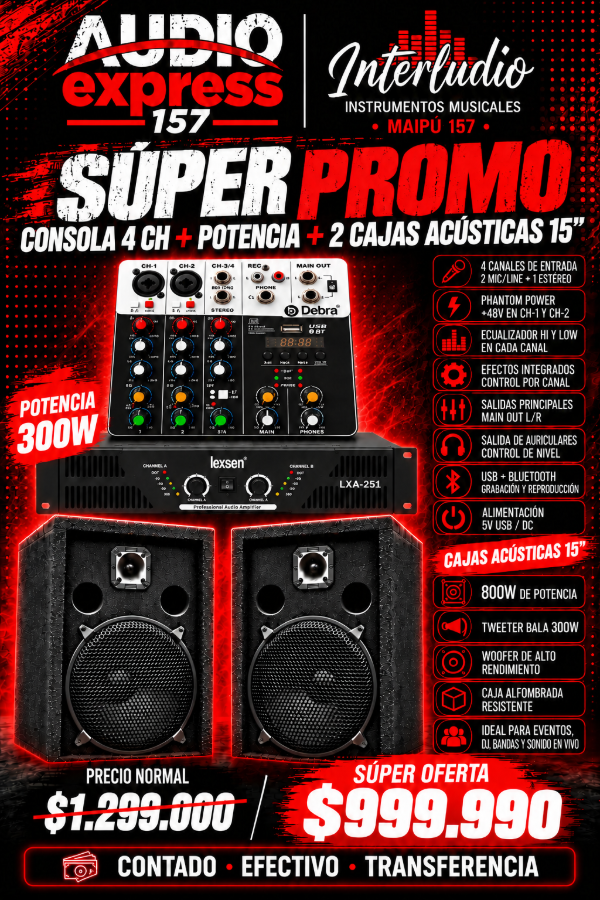 Producto - OFERTA COMBO AUDIO 4
