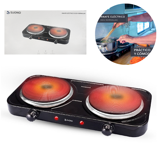 Producto - ANAFE ELÉCTRICO DOBLE 2000W SUONO