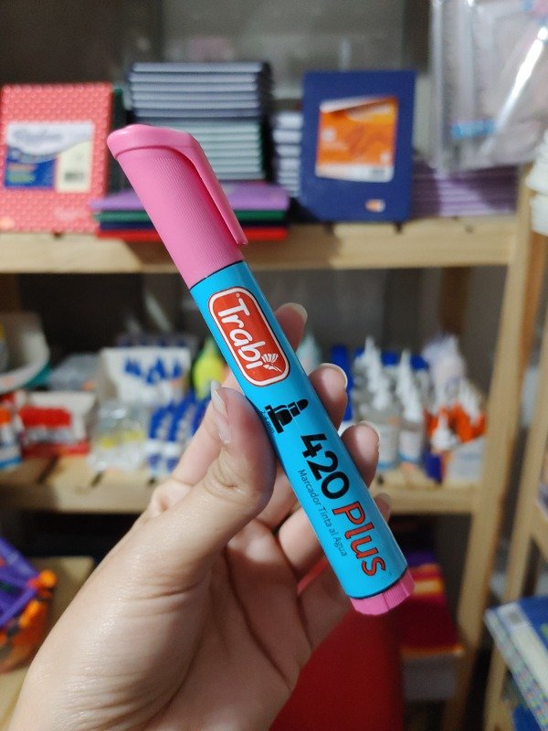 Producto - Marcador Trabi 420 Al Agua Punta Redonda Rosa