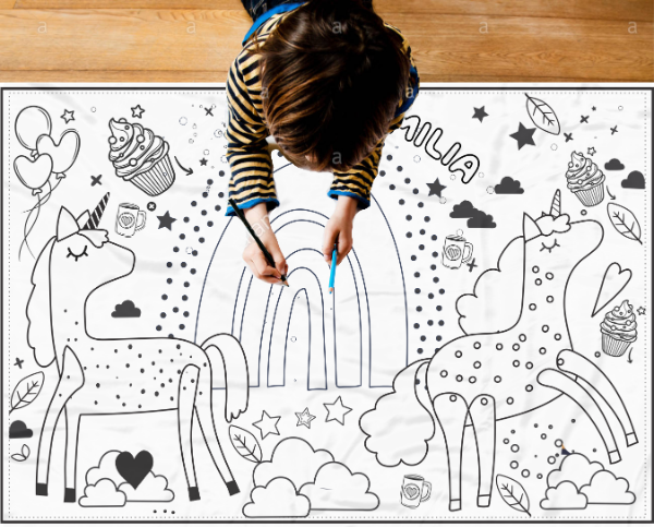 Producto - Lonita para pintar "unicornios"