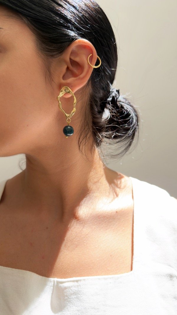 Producto - Aro forma verde (plateado) - 2