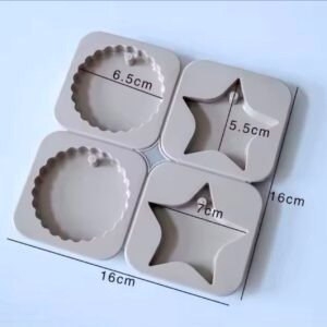 Producto - Molde etiuqeta estrella y circulos x 4