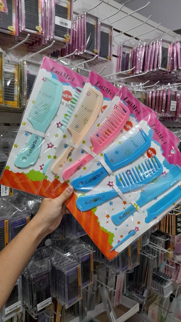 Producto - Set de peines x4 Color pastel LAIMEI