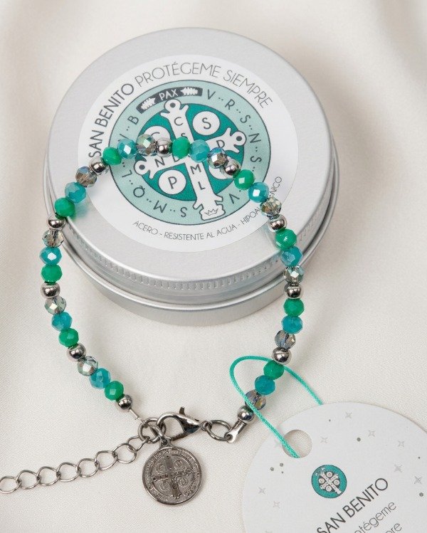 Producto - Pulsera San Benito Abad (verde mar) - 0