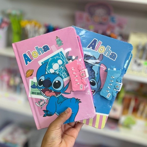 Producto - Diario íntimo Stitch tapa dura con clave