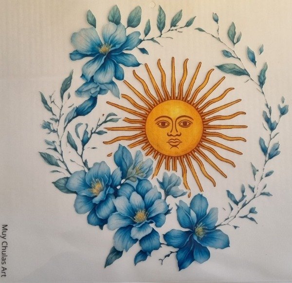 Producto - Argentina sol con flores