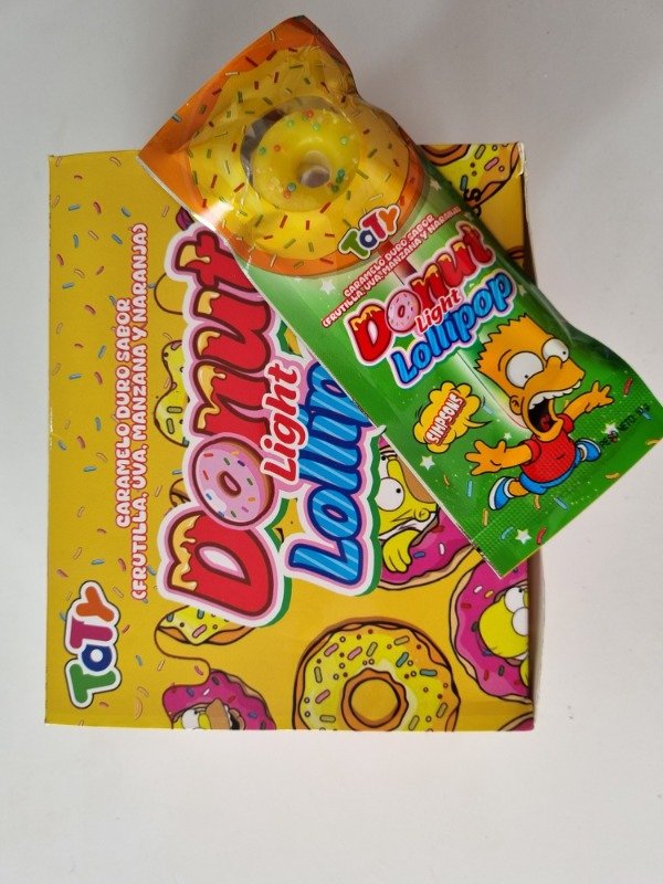 Producto - Chupetines donas con palitos led caja x 30 unidades