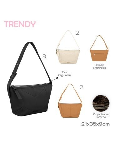 Producto - CARTERA TRENDY SKU 30027 NEGRA O CAMEL