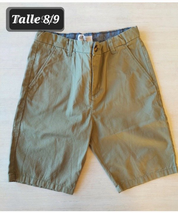 Bermuda gabardina HyM talle 8/9 verde