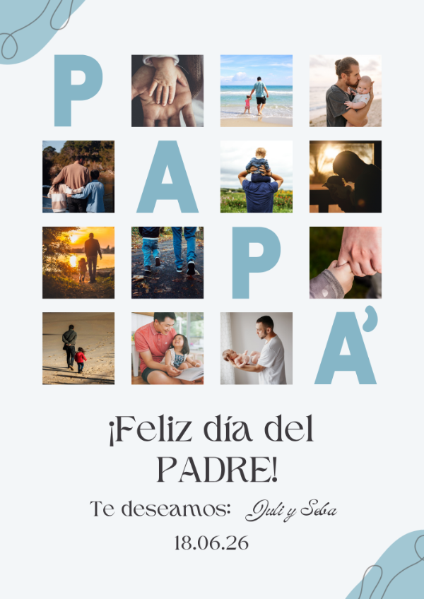 Producto - CUADROS COLLAGE FOTOS DIA DEL PADRE