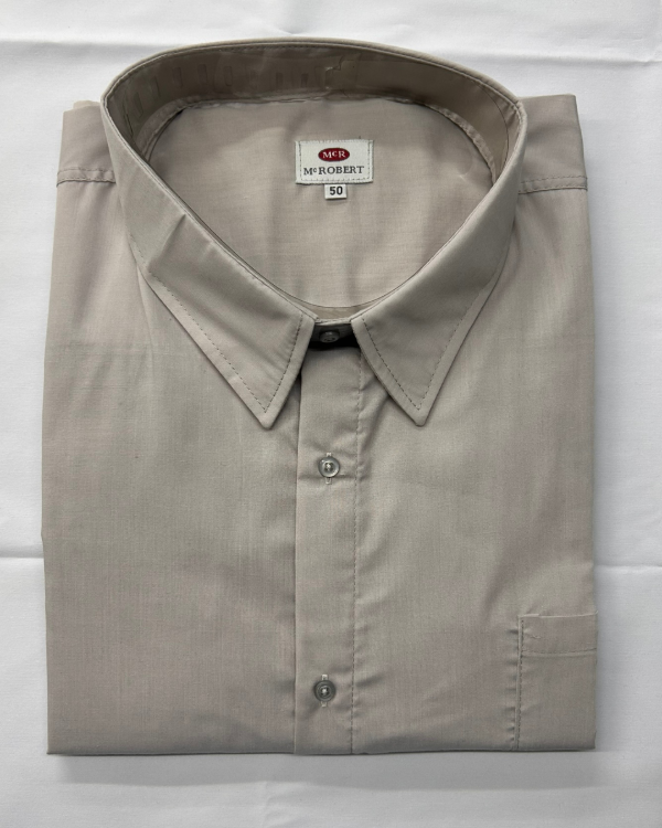 Producto - Camisa Manga Larga Lisa Gris Perla