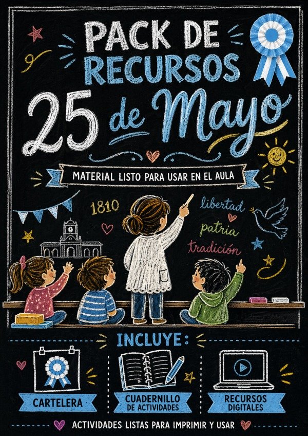 Producto - Pack 25 DE MAYO - Proyectos, Cuadernillo y Recursero Digital