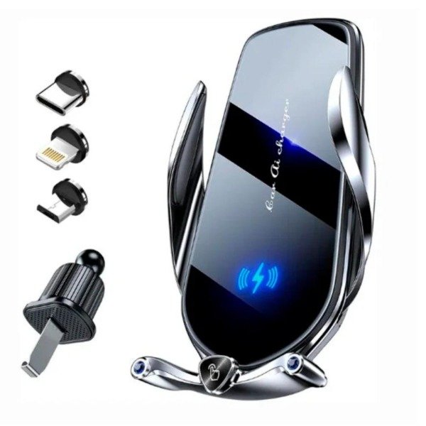 Producto - SOPORTE CARGADOR APERTURA AUTOMÁTICO, CARGA INALÁMBRICA Y MAGNÉTICA 15w (mx)