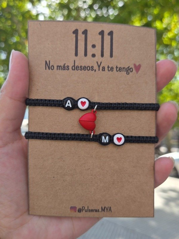 Producto - Iniciales corazon iman rojo