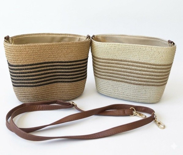 Producto - Cartera rafia chica crudo
