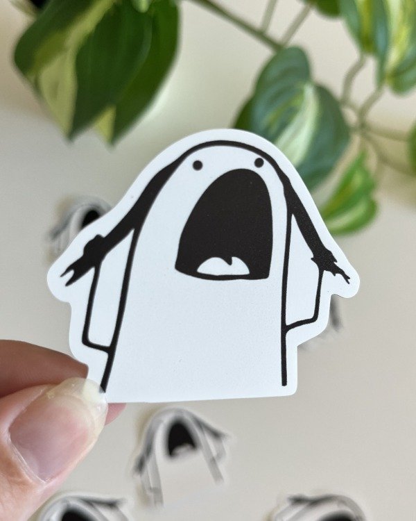 Producto - Sticker Blanco UV - Flork enloqueciendo