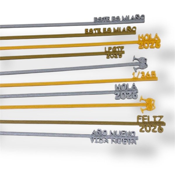 Producto - Revolvedor Agitador Dibujos Feliz Año Nuevo X10 Trago Bebida