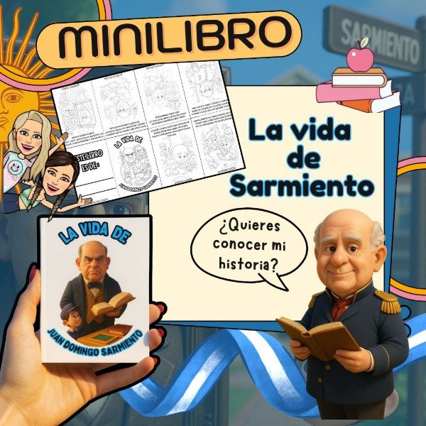 Producto - MINI LIBRO: La vida de Domingo Faustino Sarmiento