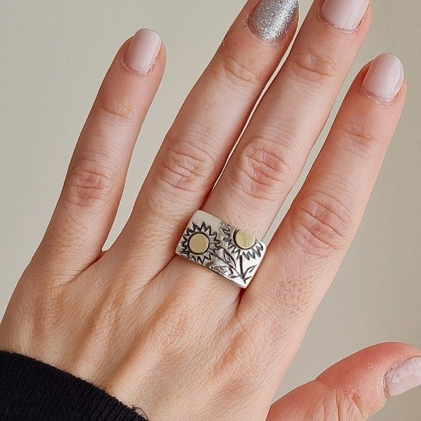 Producto - Anillo girasoles