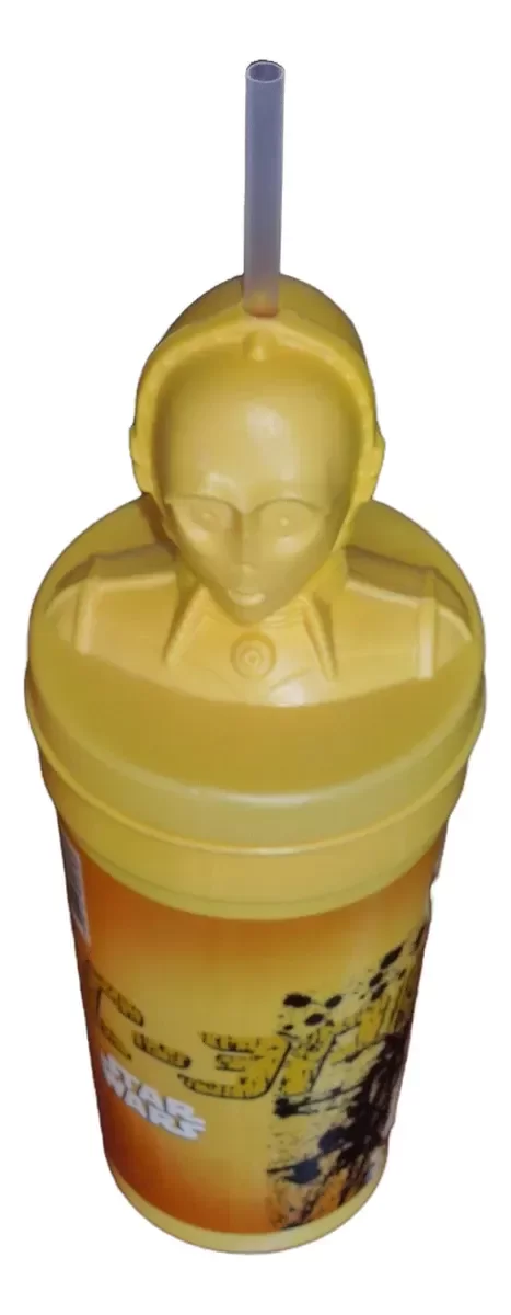 Producto - Star Wars C3po Vaso Plastico De Con Sorbete 850 cm3
