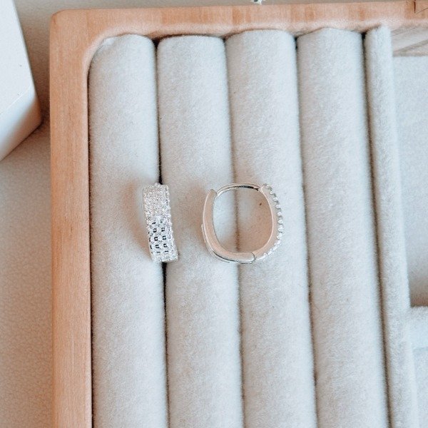 Producto - Aros Argolla Cruela Plata 925 - 0