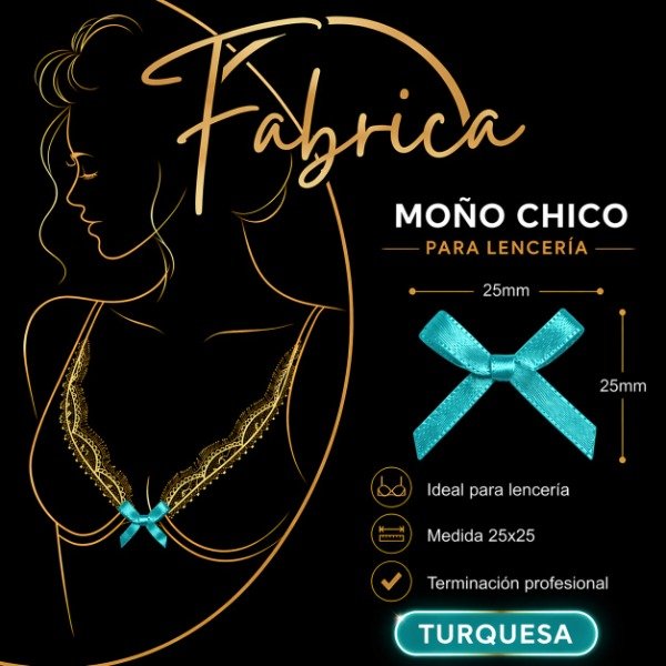 Producto - Moño Chico Turquesa (1 unidad)