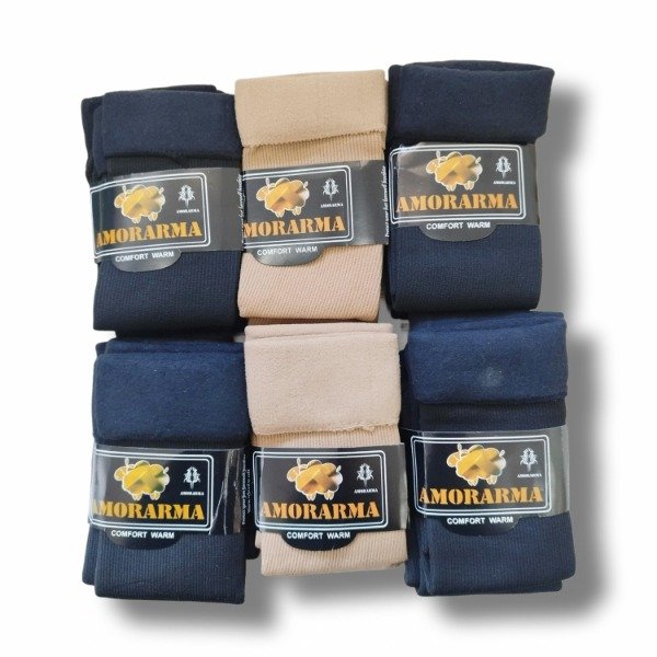 Producto - DOCENA CERRADA - Soquetes Altos Morley con Piel - Damas