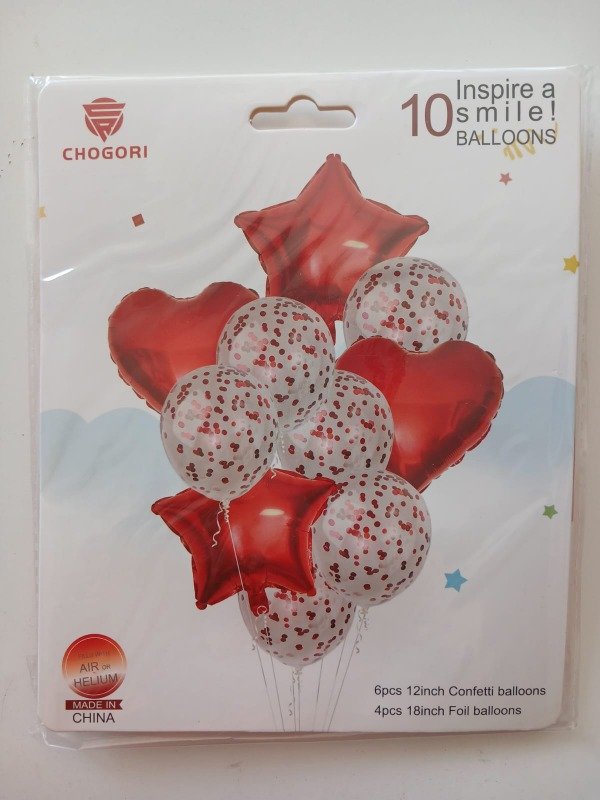 Producto - SGML 10P. Estrella y Corazón Rojo