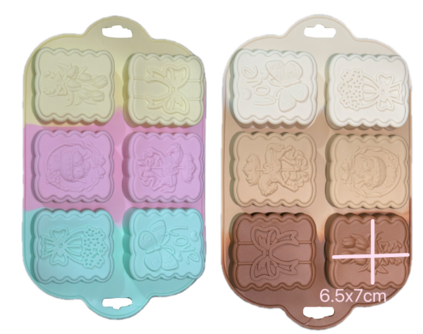 Producto - Molde 6 cuadrados con dibujo