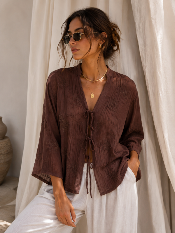 Producto - Kimono Luisana Gasa Bordada - 1