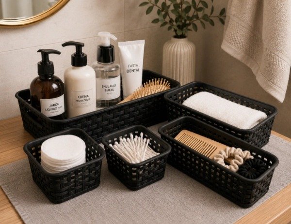 Producto - Set x 5 contenedores ratan