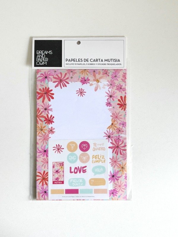 Producto - Papeles de Carta MUTISIA con sobres y stickers